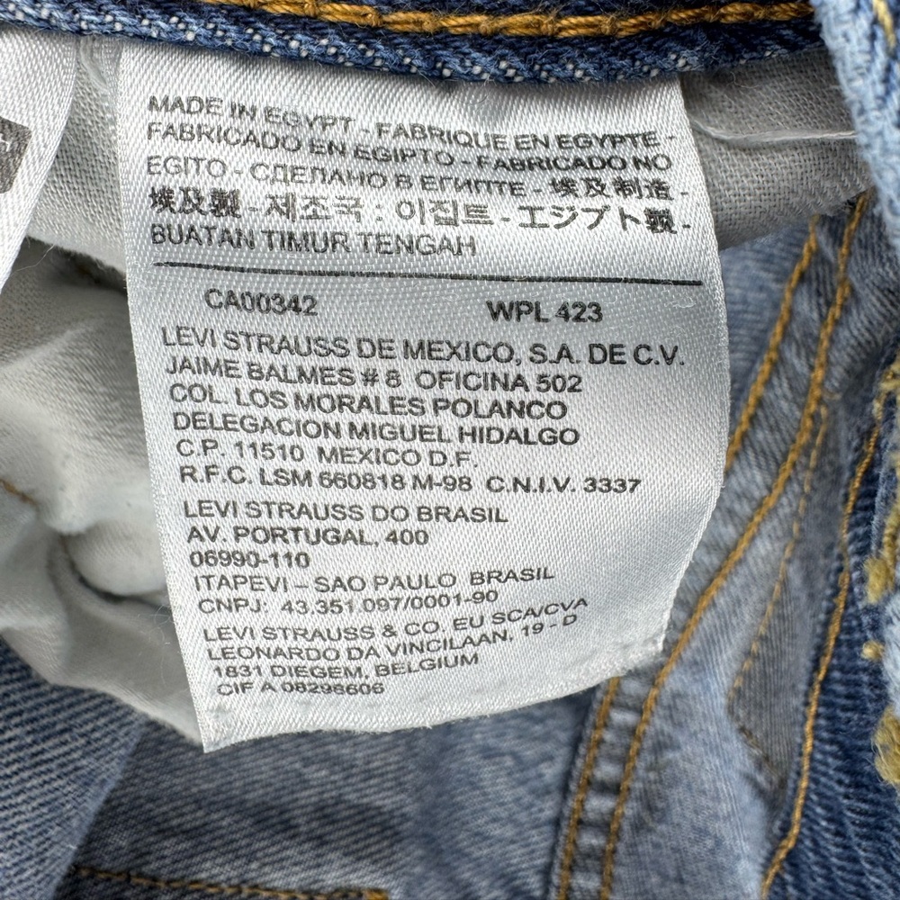Levi 501 5 Button Fly Distressed Denim Jeans - Picture 6 of 11
